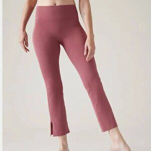 Athleta Transcend High Rise Stash Crop Straight Leg - L Rose Pink